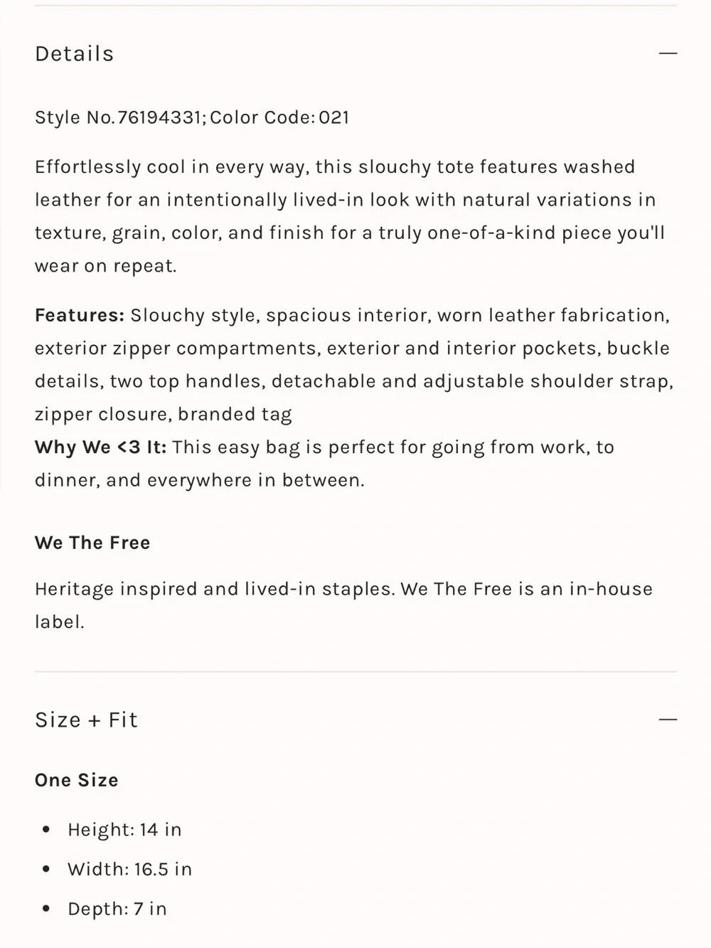 FREE PEOPLE We The Free Saddle Brown Leather Shoulder Bag